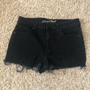 Black Jean Shorts